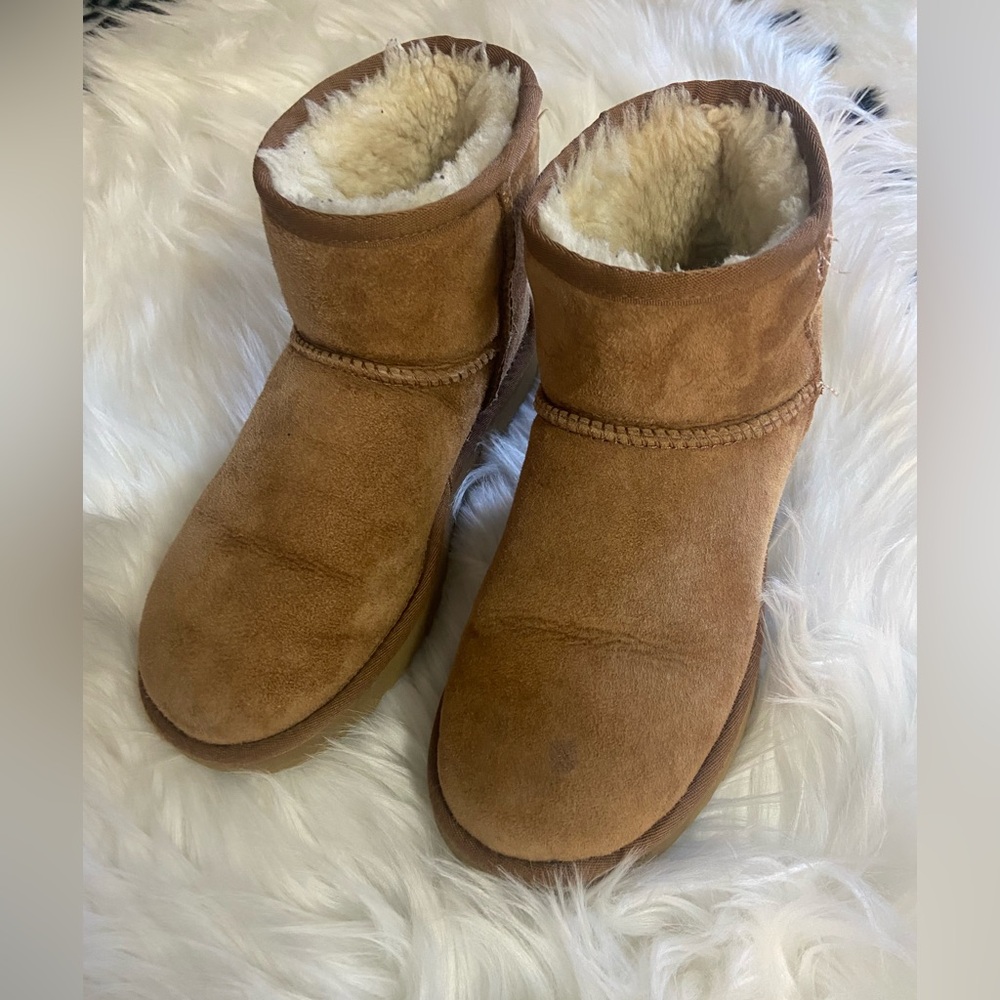 UGG Cozy Tan Suede Ankle Boots